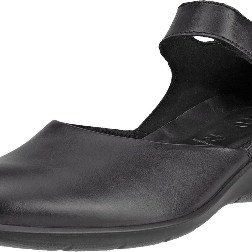 Women's Leather Mary Jane Pump Size 10-10.5 Faux Wedge Heel Breathable
